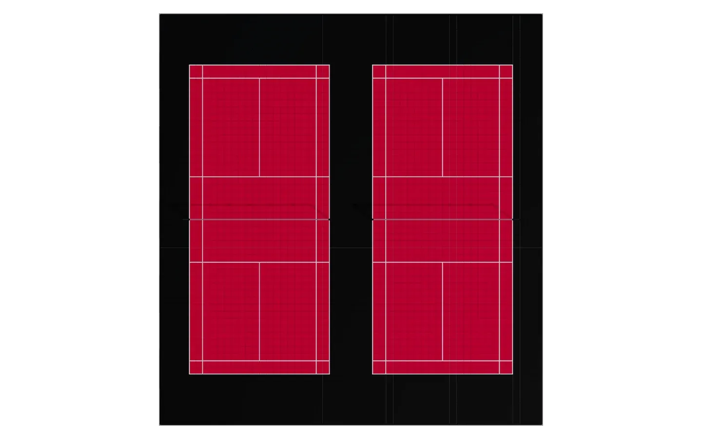 2 courts de badminton