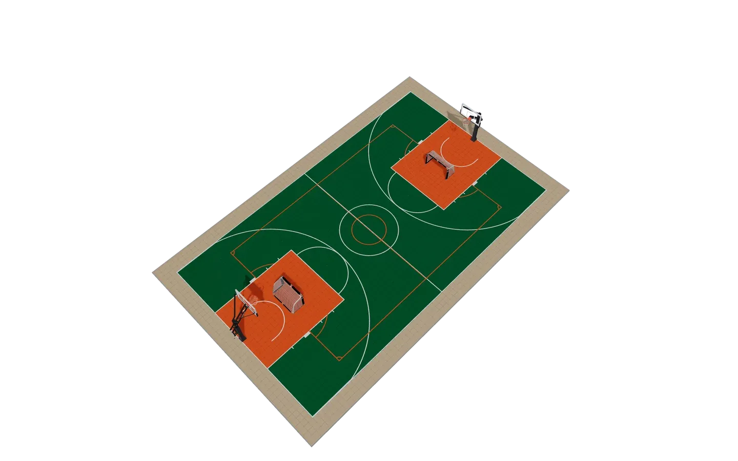 Multisport basket + futsal 22 × 14 m